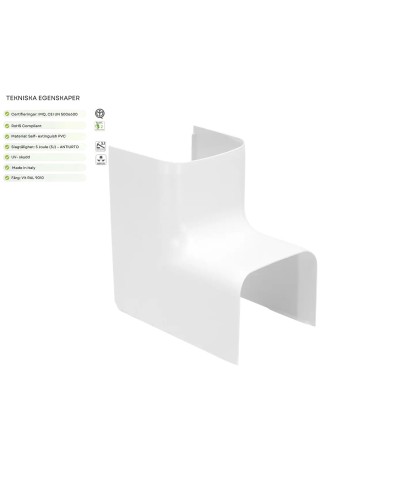 Invändigt hörn 80x60 Vit