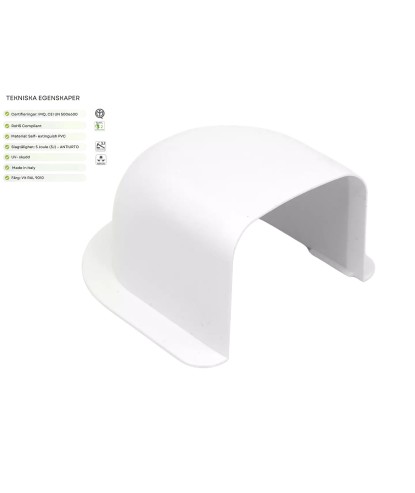 Vinkelgenomföring 80x60 Vit