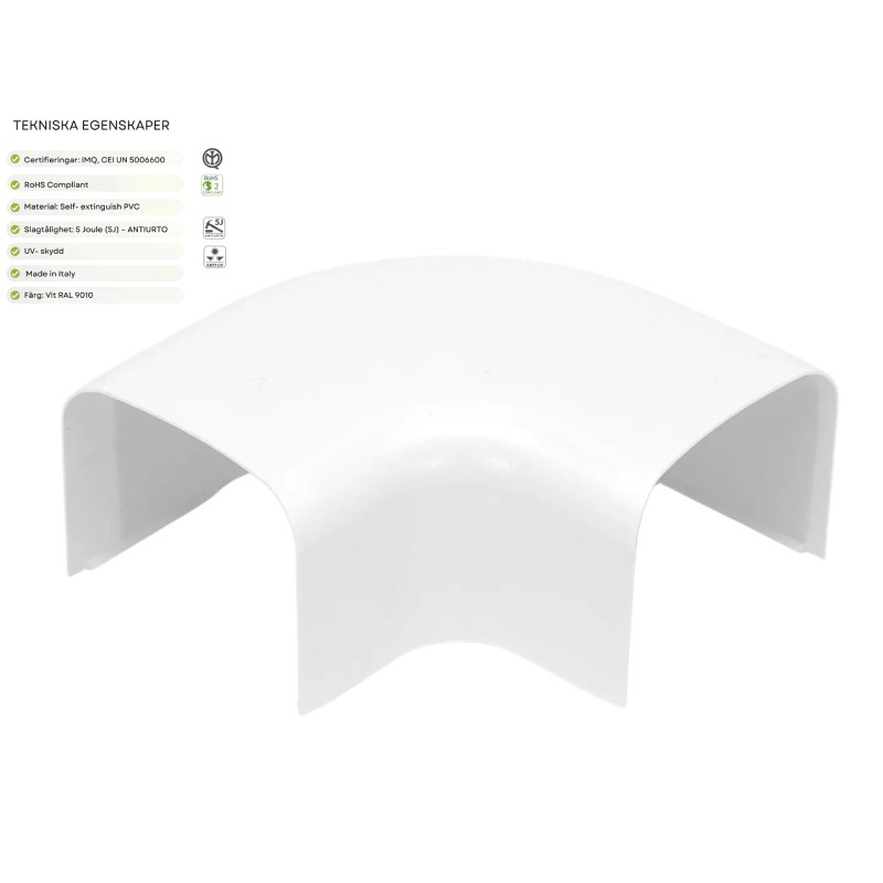 Vinkelskarv 80x60 Vit