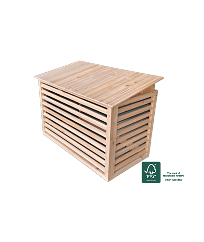 Värmepumpsskydd i trä