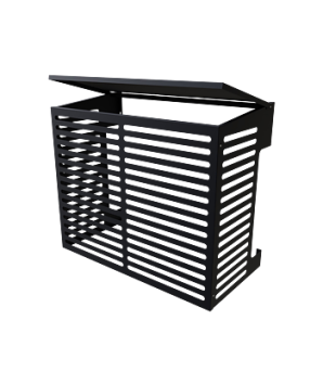 Värmepumpsskydd Svart 1000