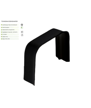 Anslutningskåpa innedel 80x60 Svart