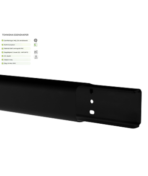 Kanal 80x60 mm Svart - 16 meter
