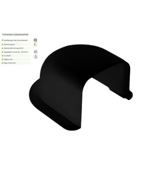 Vinkelgenomföring 80x60 Svart