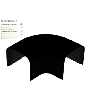 Vinkelskarv 80x60 Svart