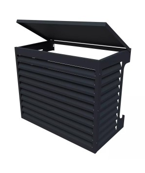 Värmepumpsskydd 1000 Aluminium Svart