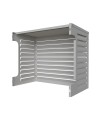 Värmepumpsskydd 1000 Aluminium Vit
