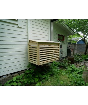 Värmepumpsskydd i trä